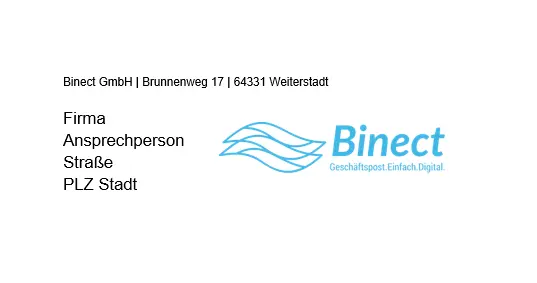 Abbildung eines Adressfeldes