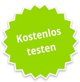 Grüner Störer mit Text kostenlos testen